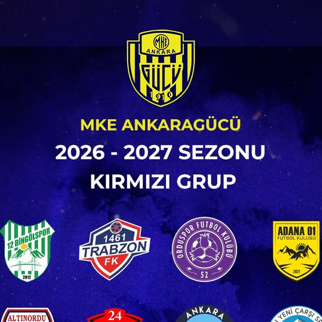 Türkiye Futbol Federasyonu tarafından gerçekleştirilen fikstür ve grup kura çekimi sonucunda, MKE Ankaragücümüz 2026-2027 sezonunda Nesine 2